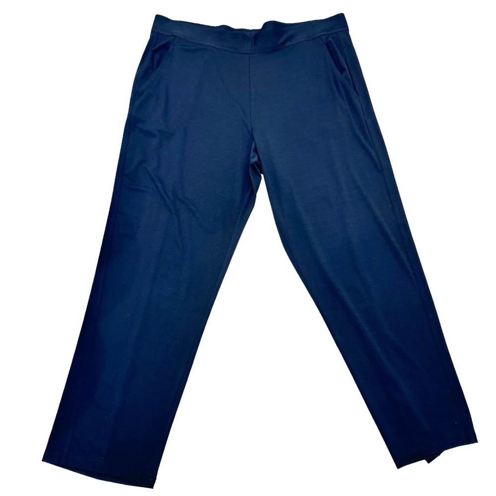 DONNA KARAN BLACK LABEL BODY VI BLACK PULL ON TAPERED PANTS